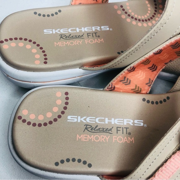 Skechers Women's Relaxed Fit: Bayshore cream peach sandals SZ 8. RR1 - Picture 9 of 10